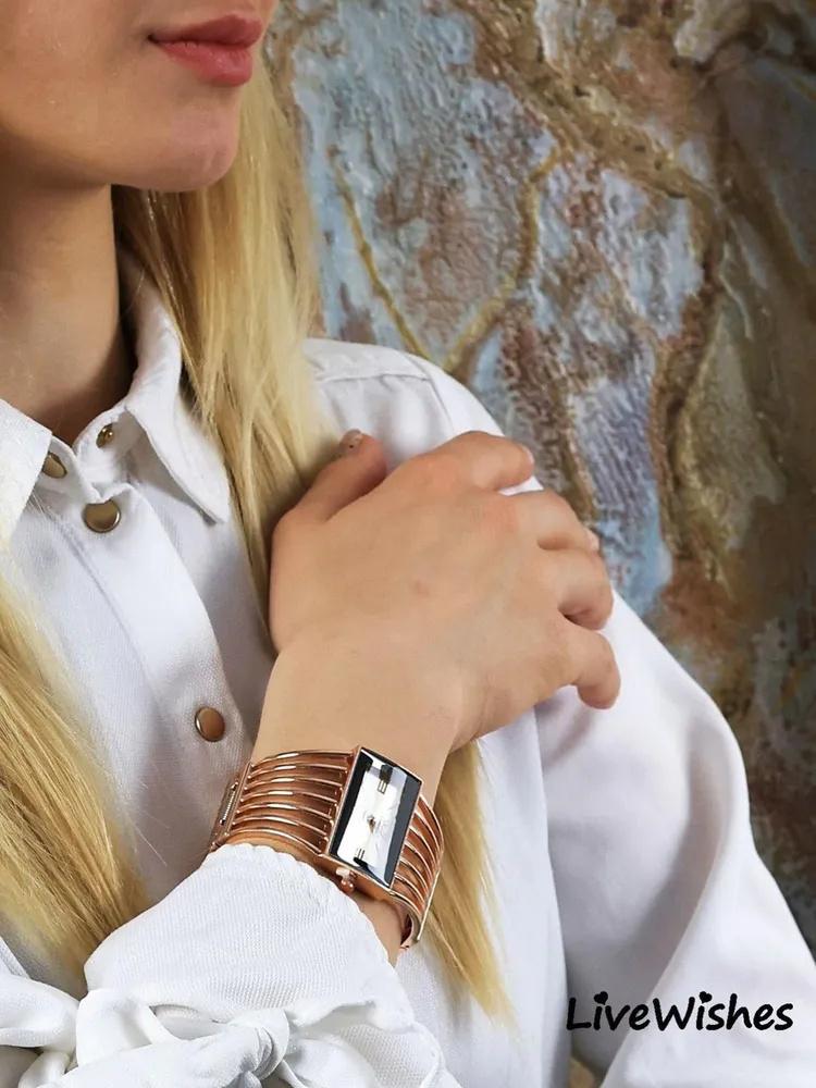 Skeletonized Fashion Quartz Watch For Women, Versatile And Elegant Bracelet Watch