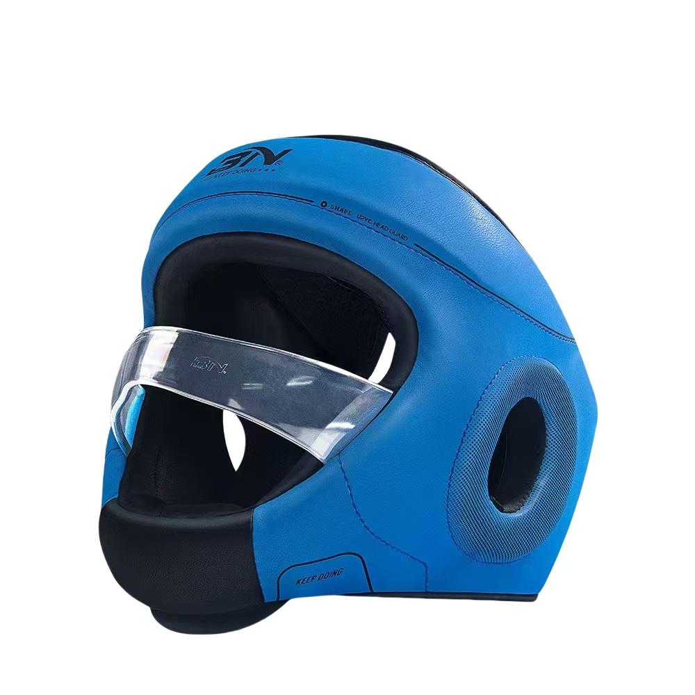 BN Adjustable Children Adult Sanda Muay Thai Boxing Helmet W/Insert Mask Kick Martial Arts Combat Headgear Training Equipment EO