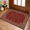 Mysterious Red Persian Carpet Floor Mat Cozy Flannel Soft Thick Non-Slip Mat For Living Room Bedroom Kitchen Decor Rugs