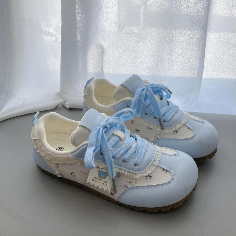 Fashion Women Casual Sports Shoes Flats 2025 Autumn New Comfortable Non-slip Outdoor Vulcanized Shoes Lace Up Fashion Running Shoes