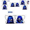 Sonic Hedgehog Drawstring Bag Portable Oxford Cloth Bag For Gifts Blue Color Creative Cartoon Style