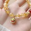 Optimized stone lion bell pendant bracelet, retro light luxury bracelet, simple temperament, high-end jewelry women