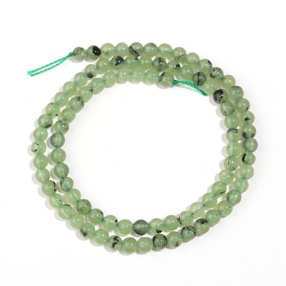 1 Strand 4/6/8/10mm Prehnite Stone Beads Green Color Natural Stone Beads Loose Beads For Jewelry Making DIY Bracelet Necklace