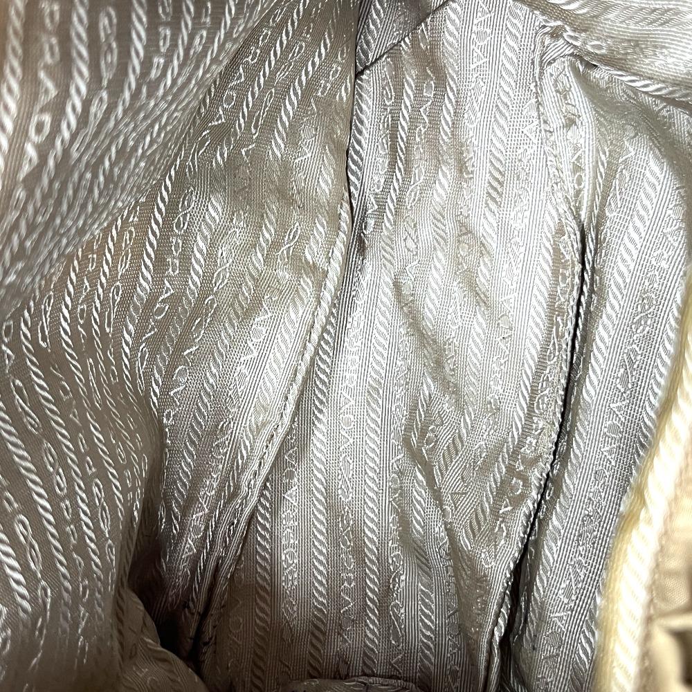 PRADA Logo Plate W Pocket Backpack Backpack Nylon Brown/SilverHardware