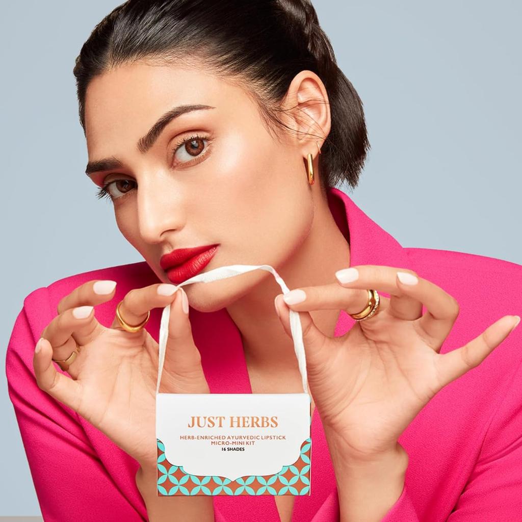 yurvedic Creamy Matte Micro Mini Lipstick Kit Lip Hydrating & Moisturizing, Lipsticks for Women Suitable All Indian Tones (Pack of 16)