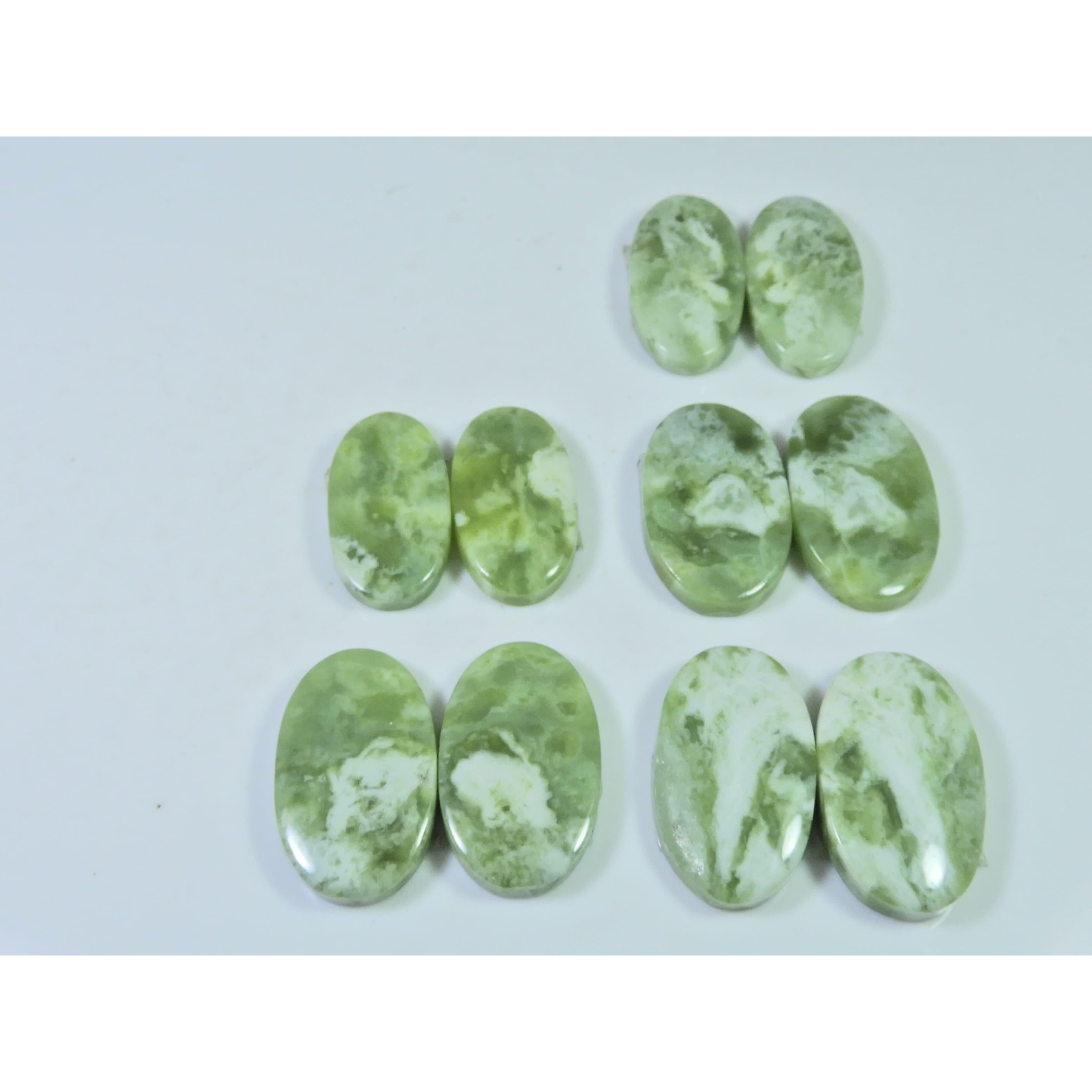 

24-25 MM Natural Yellow Septarian Matched Pair Oval Loose Gemstone 5Pair Lot C-971