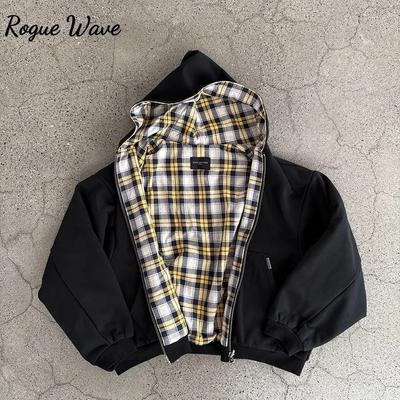 RogueWave Koreanisch Dunkel Schlicht Beidseitig Reißverschluss Sweatshirts Neu Beliebt Notwendig Atmungsaktiv Einfarbig Langärmlig Ästhetische Kleidung