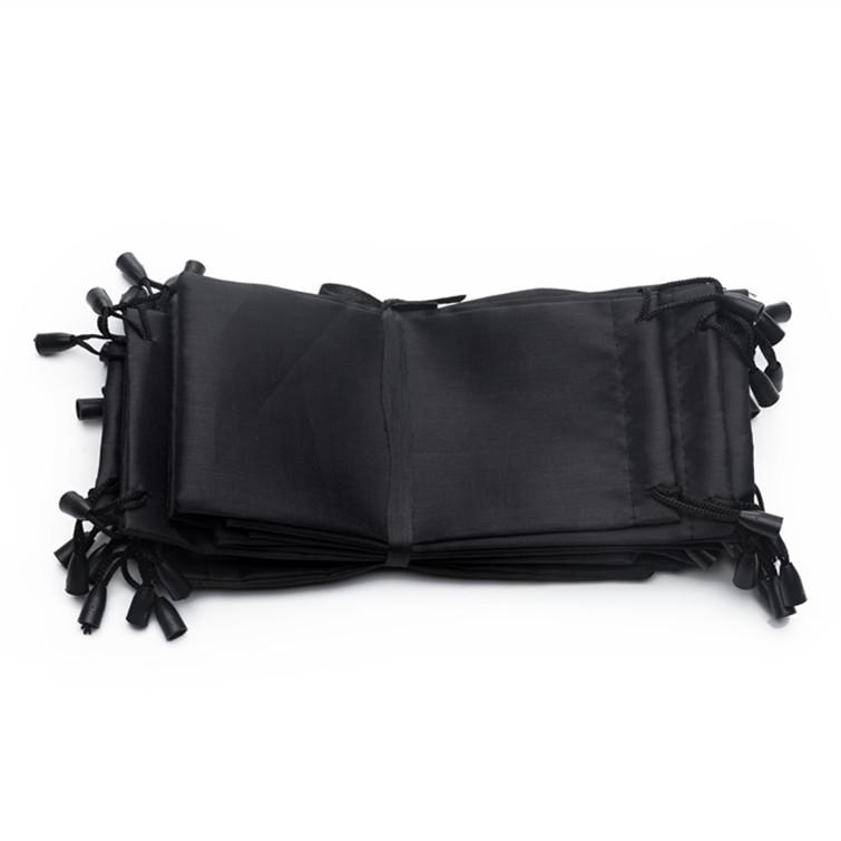 Black Glasses Storage and Cleaning Pouch for Eyeglasses and Sunglasses