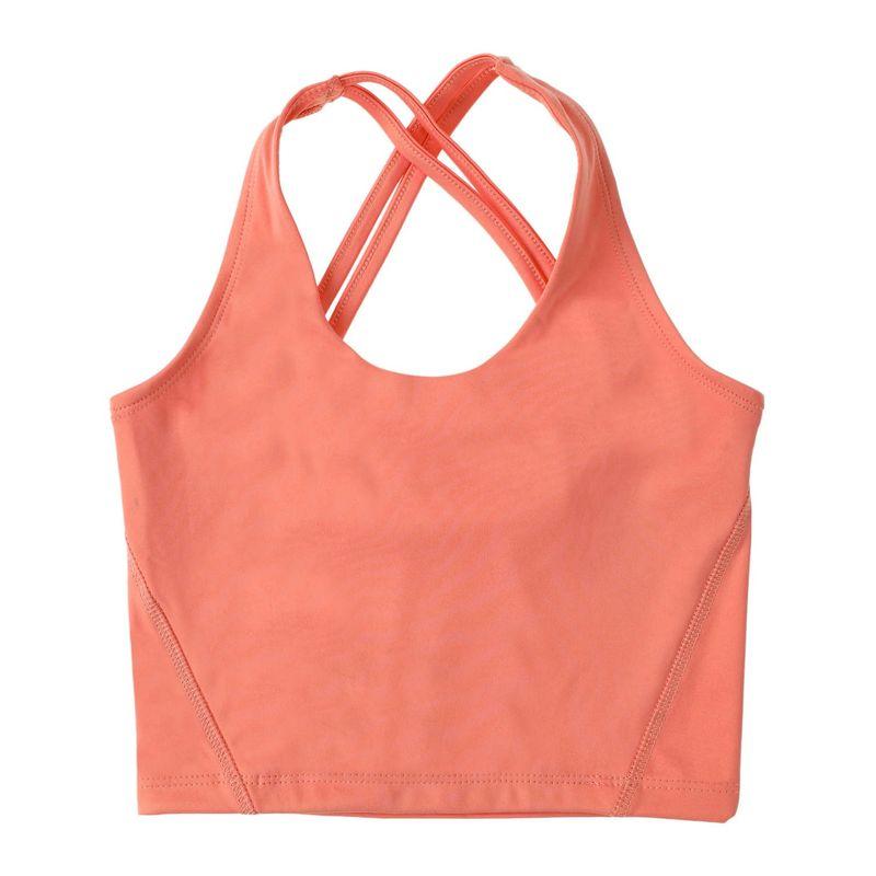 

[Благодарность 2025] Перекрестное полукольцо Красивая спина! Мягкий двухслойный спортивный бюстгальтер для йоги без вкладышей для груди, экспортный Pink XL