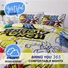 Tye Dye Duvet Cover Yellow Aesthetic Anime Boys Zippered Bedding Sets Twin Size Kid Bedroom Set Divet Soft Polyester Qulit Cover