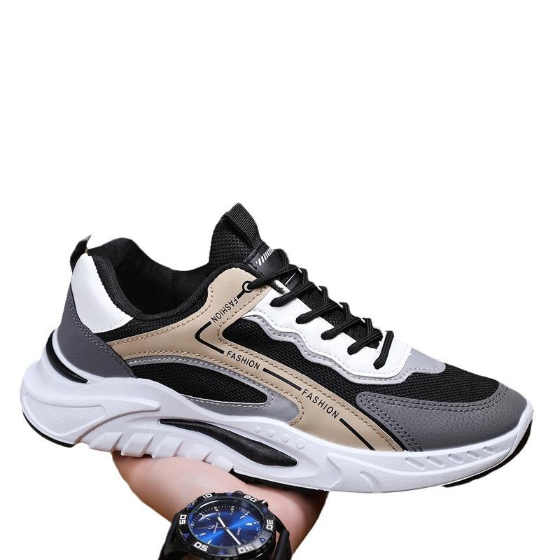 Men's Shoes Breathable Lace-up Running Shoes Men's Casual Shoes Fashion Versatile Daily Sports Shoes Trendy Travel Shoes