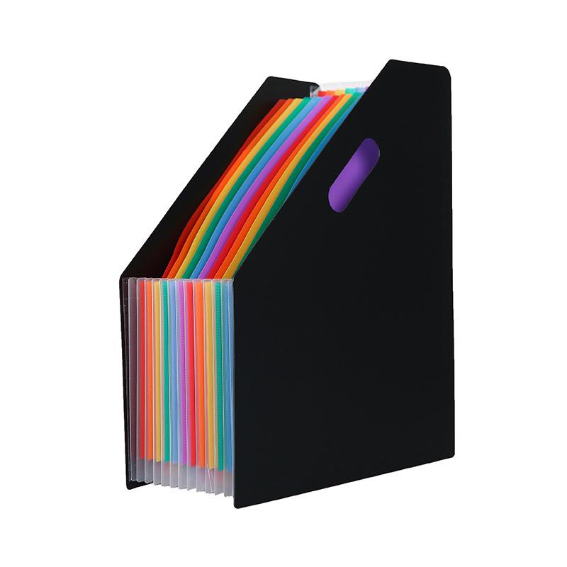 A4 Large Capacity Accordion Document Bag with Slanted Mouth for Student Paper Storage and Organization