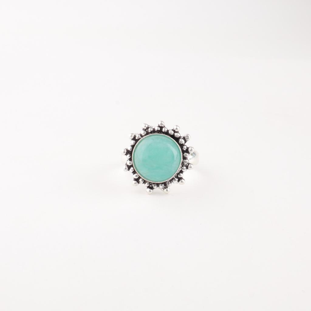 Green Amazonite Gemstone 925 Sterling Silver Jewelry Handmade Ring Gift For Wife RR-7-22