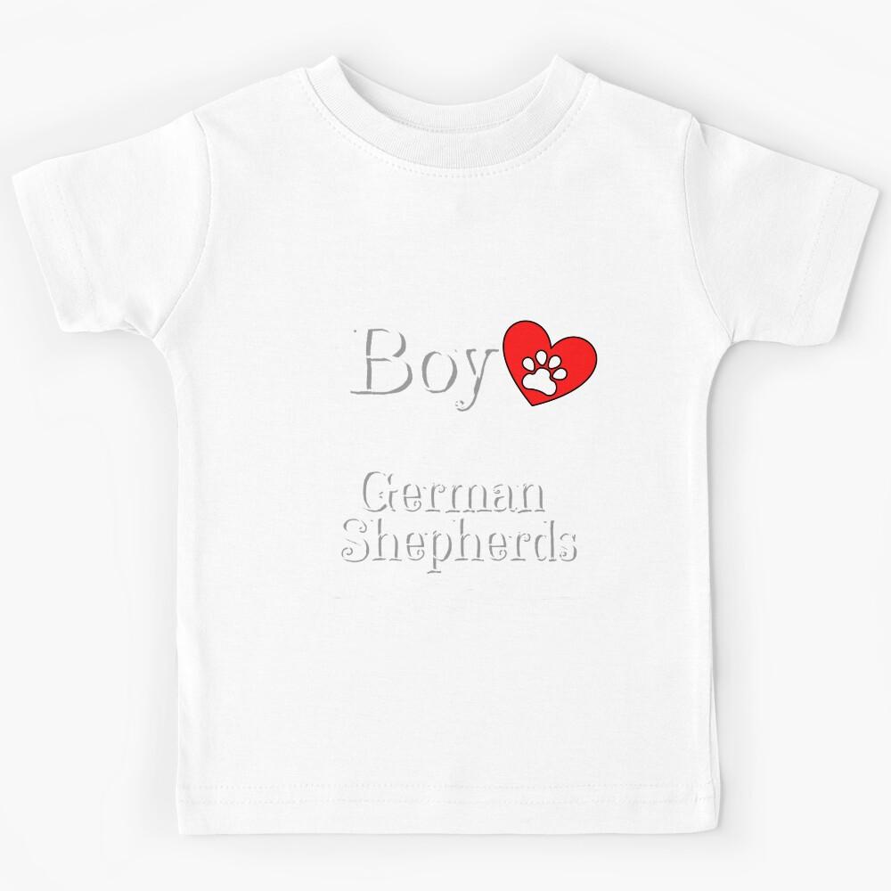 Just a boy who loves German Shepherds quote Funny Shepherd saying Kids T-Shirt 150