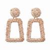 Geometric Exaggerated Trapezoidal Alloy Earrings Retro Relief Electroplated Earrings Creative Fashion Women's Jewelry Earring