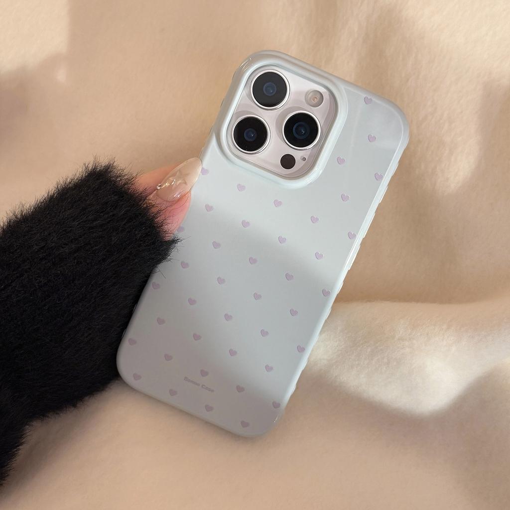Little Love for Apple 17promax Mobile Phone Case for IPhone16 Simple Korean Style 15For13 Soft Case 14 Anti-fall 12