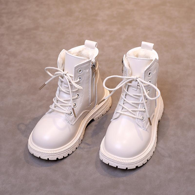 

Девочки ботинки Мартин 2025 осень и зима новые одинарные ботинки мальчики черные тонкие короткие ботинки дети весна и осень подиумные ботинки женщины 31 [Inner Length 16.6CM] бежевый