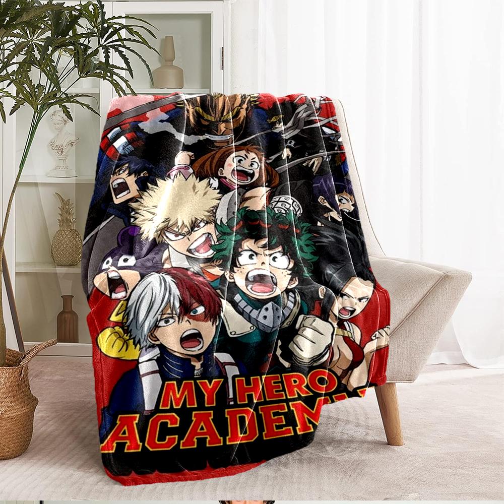 My Hero Academia Theme Printed Blanket - Perfect for Couch, Bed, Travel & Outdoor Use | Machine Washable, Cozy & Durable.