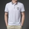 Summer New Business T-shirt Short Sleeve Men's Casual Men's Lapel Men's Printed Solid Color Top
