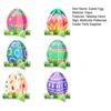 6 Pcs Easter Egg Decorations Paper Colored Eggs Tabletop Decor Sign Standing Egg Centerpiece for Easter Dinner Party Spring Events Supplies