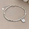 High-End S925 Sterling Silver Bamboo Joint Pendant Bracelet