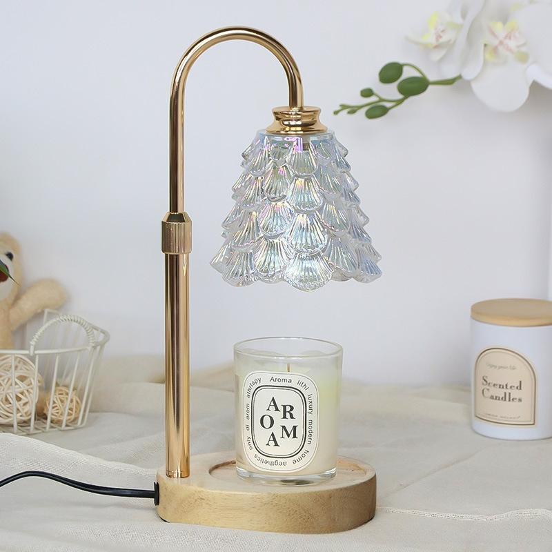 Wax Melt Lamp Fragrant Gift Desk Lamp Smoke Free Temperature Regulating American Retro Night Light Aromatherapy Lamps(No Candle)