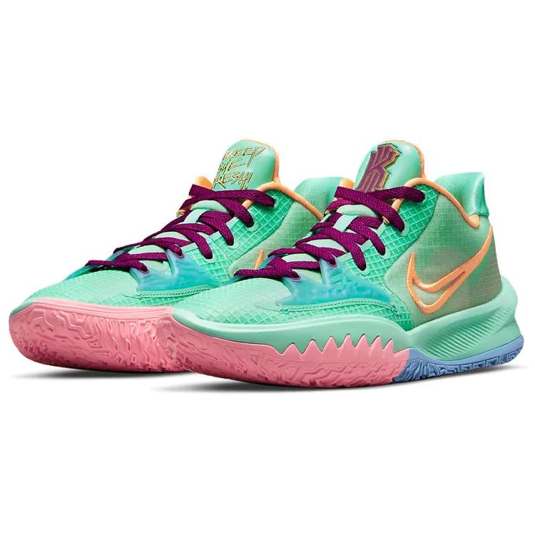 Nike Kyrie Low 4 'Keep Sue Fresh' (Unisex) Green Glow / Red Plum / Metallic Gold / Atomic Orange Basketball Shoes CW3985 300