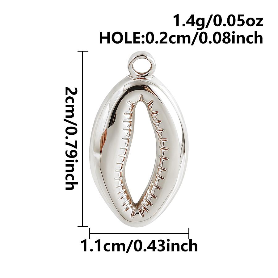 Titanium Steel Charm Silver Color Sea Animal Starfish Tail Sea Wave Shape Stainless Steel Charms For Jewelry Making Bulk Pendant