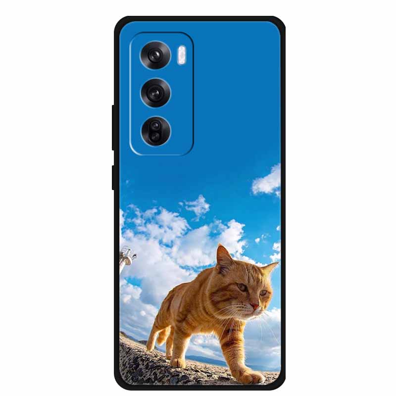 Funda For OPPO Reno 12 / Reno12 Pro Global Case Fashion Printed Soft Silicone Back Cover For Reno12 Pro Cat Phone Case Reno12 5G