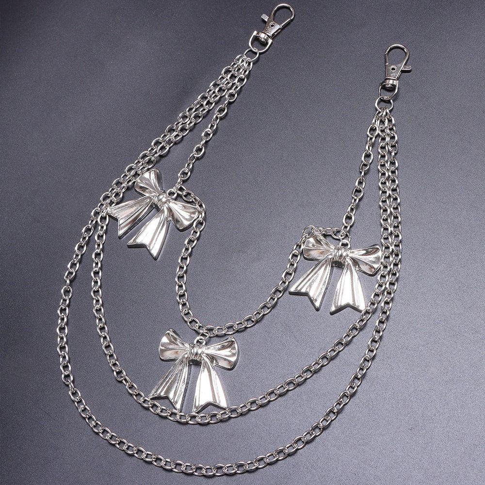 Corrente Decorativa de Calças de Metal Punk Rock Chaveiro Corrente Joia Corrente de Cintura para Jeans Mulheres Homens