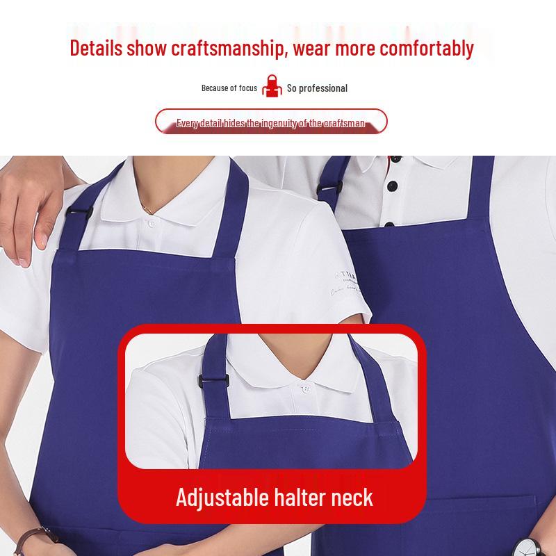 Custom Logo Waterproof Stain-resistant Solid Color Waist Apron for Kitchen and Work