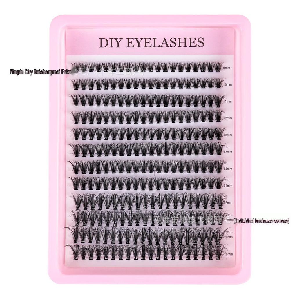 DIY Segmented Cluster Cross Fake Eyelashes - European & American Style