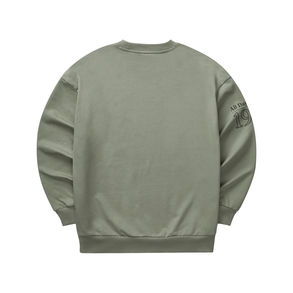 Skechers Retro Sports Loose Fit Crewneck Sweatshirt Unisex Sweatshirt Laurel-Oak Gray L324U096-04AU