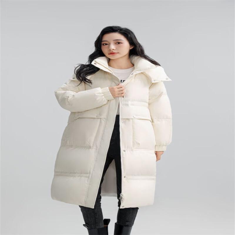 Yaya Women's Casual Long Hooded Down Jacket