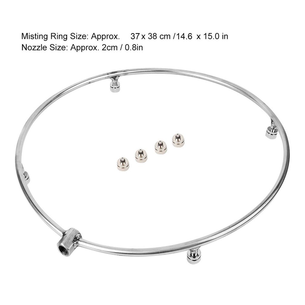 4Pcs 3 16 Stainless Steel Misting Nozzle Misting Ring Spray Cooling System Set