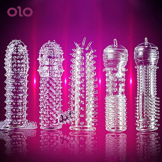 5 Pcs Men's Penis Covers Lengthen Delay Sex Products Finger Cock Ring Set Sex Toy