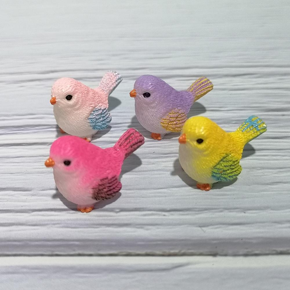 Cute Mini DIY Glass Ornaments Little Birds Animal Model Micro Landscape Miniature Figurines Home Decor Fairy Garden Decor