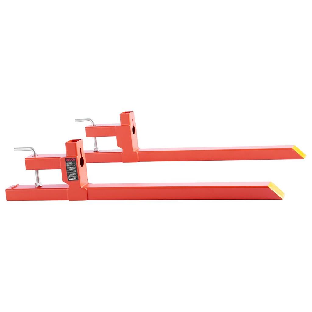 Pallet Forks, 907 Kg Clamp On Pallet Forks, 109 Cm Total Length Heavy-Duty Quick Attach Tractor Fork Compatible with Tractor Attachments, Loader