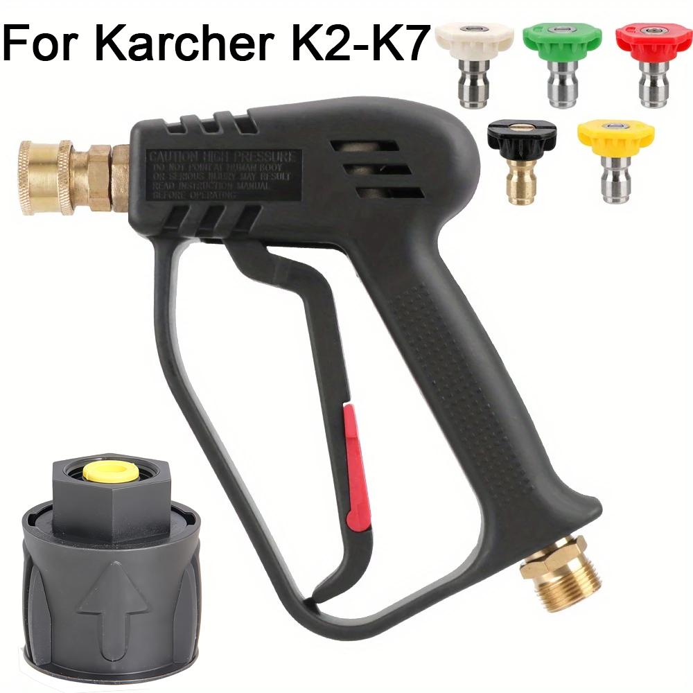 4000PSI Car Wash Pressure Gun - 5 Color Quick Connect Nozzle Kit with M22-14 Adapter for Kärcher/Nilfisk