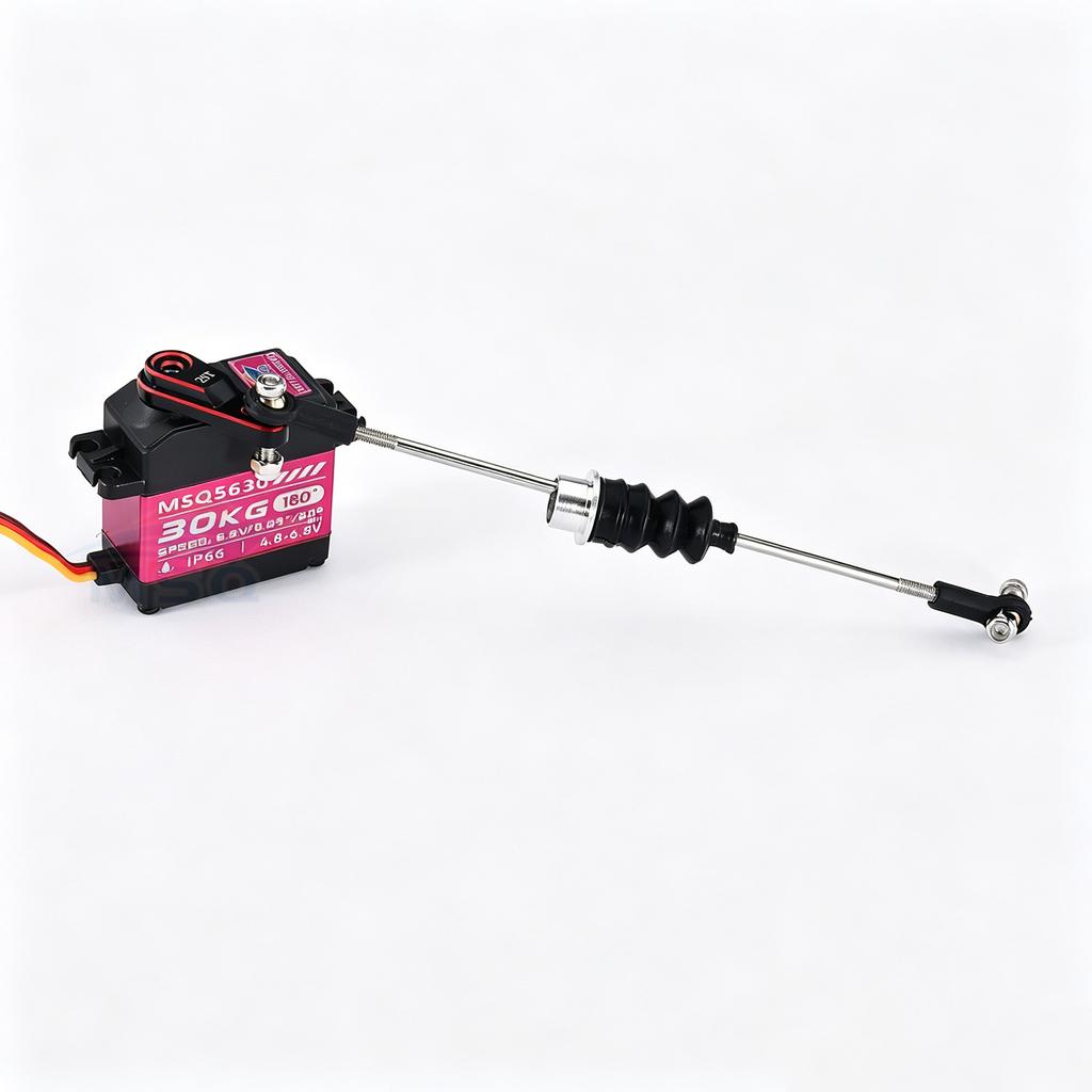 1PC RC Boat Servo Steering Kit, M2 M3 Stainless Steel Rod with Ball Joint, Rubber Bellows Radio Box Seals, for MONO DIY Parts