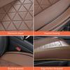 Leather Front Car Seat Cover - Bottom Car Seat Covers Fully Wrapped, Non-Slip, Luxury Appearance And Comfort, Fits Most Vehicles, 1 Pack, Brown