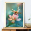 5D DIY Diamantmalerei Kreuzstich Lotus und Libelle Diamantstickerei Blumen Mosaik Vollbohrer Heimdekoration Handwerk