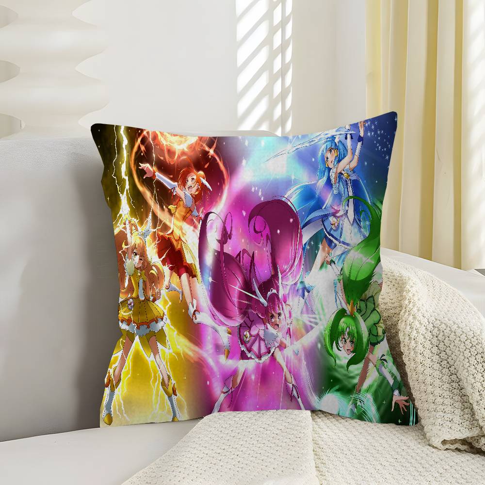 Smile Precure Anime Cushion Cover Polyester Sofa Cushions Decorative Throw Pillows Home Decoration Pillowcover