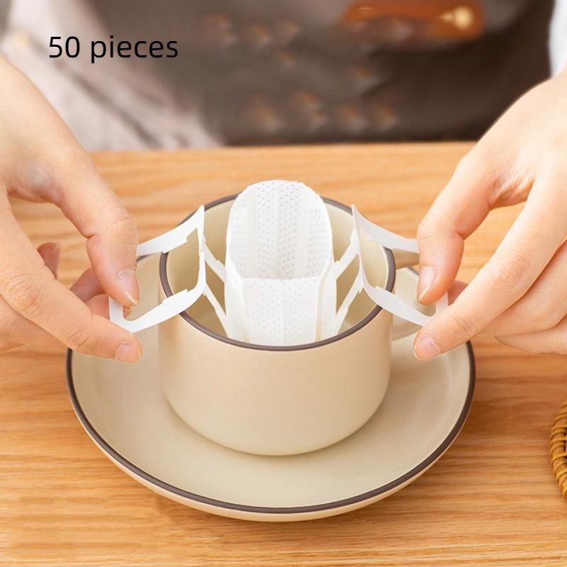 10/25/50/100PCS Disposable Drip Coffee Paper Pack Coffee Filter Bags Portable Hanging Ear Espresso Coffee Accessories Tea Tool