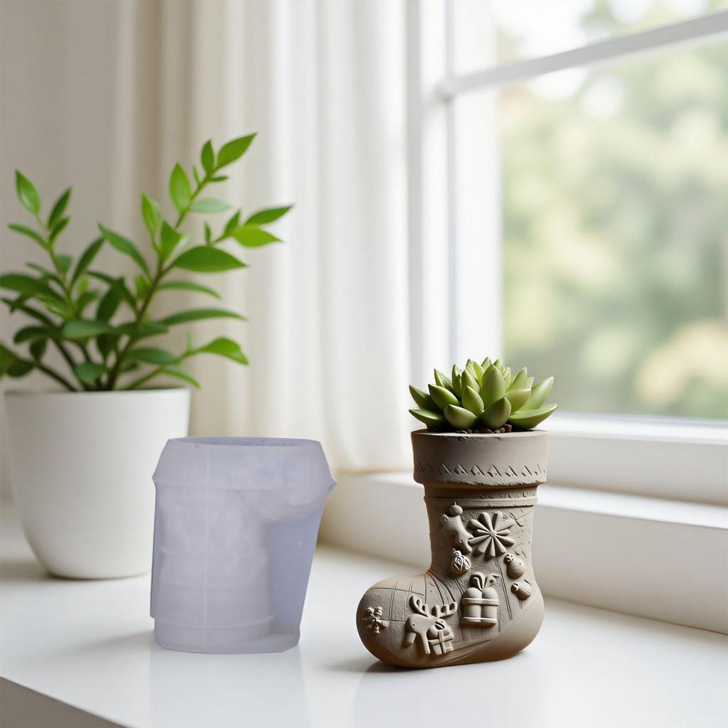 Christmas Resin Molds 3D Christmas Ornament Silicone Molds Seasonal Festive Holiday Wax Polymer Paste Epoxy Gum Craft Moulds For