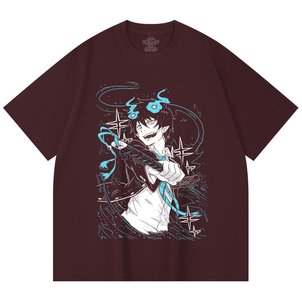 

230 Gsm 100% Cotton Blue Exorcist V1 Rin Print Unisex Heavy Cotton T Shirt 2XL