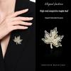 Elegant Maple Leaf Brooch - Unisex High-End Lapel Pin for Suits and Jackets
