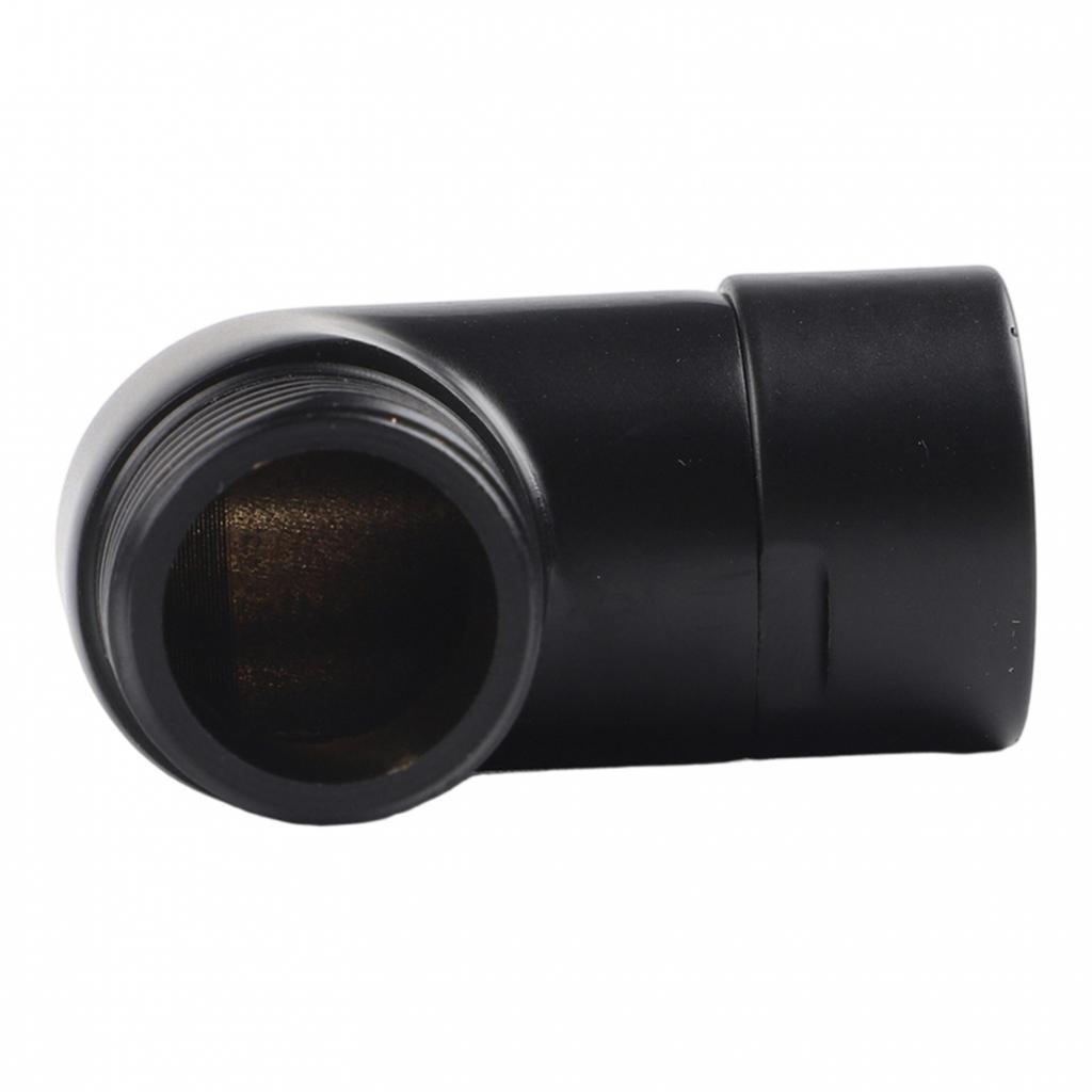 Cot de Duș Negru Elegant din Alamă, la 90 de Grade, pentru Conexiuni Standard G1/2