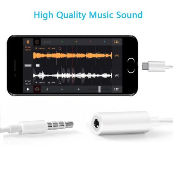2Pcs Type C To 3.5mm Female USB-C Male Headphone Jack Aux Audio Adapter