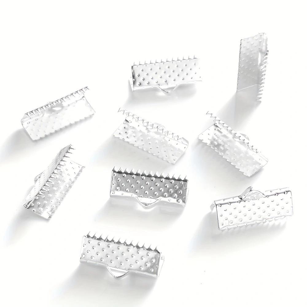 

30 шт./лот ленточный кожаный шнур обжимные наконечники 6 8 10 13 16 20 25 30 35 40 мм резьба конец застежка застежка соединитель для ювелирных изделий 20MM серебряный